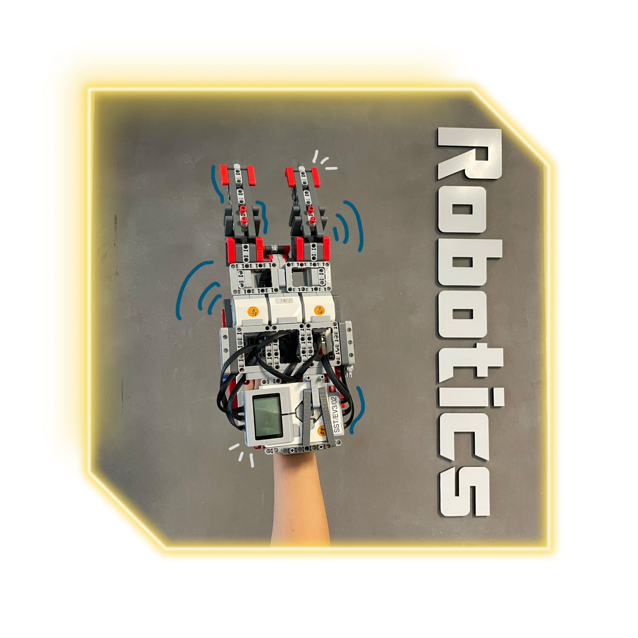 A passion creation of a robotic arm which fingers can be controlled.