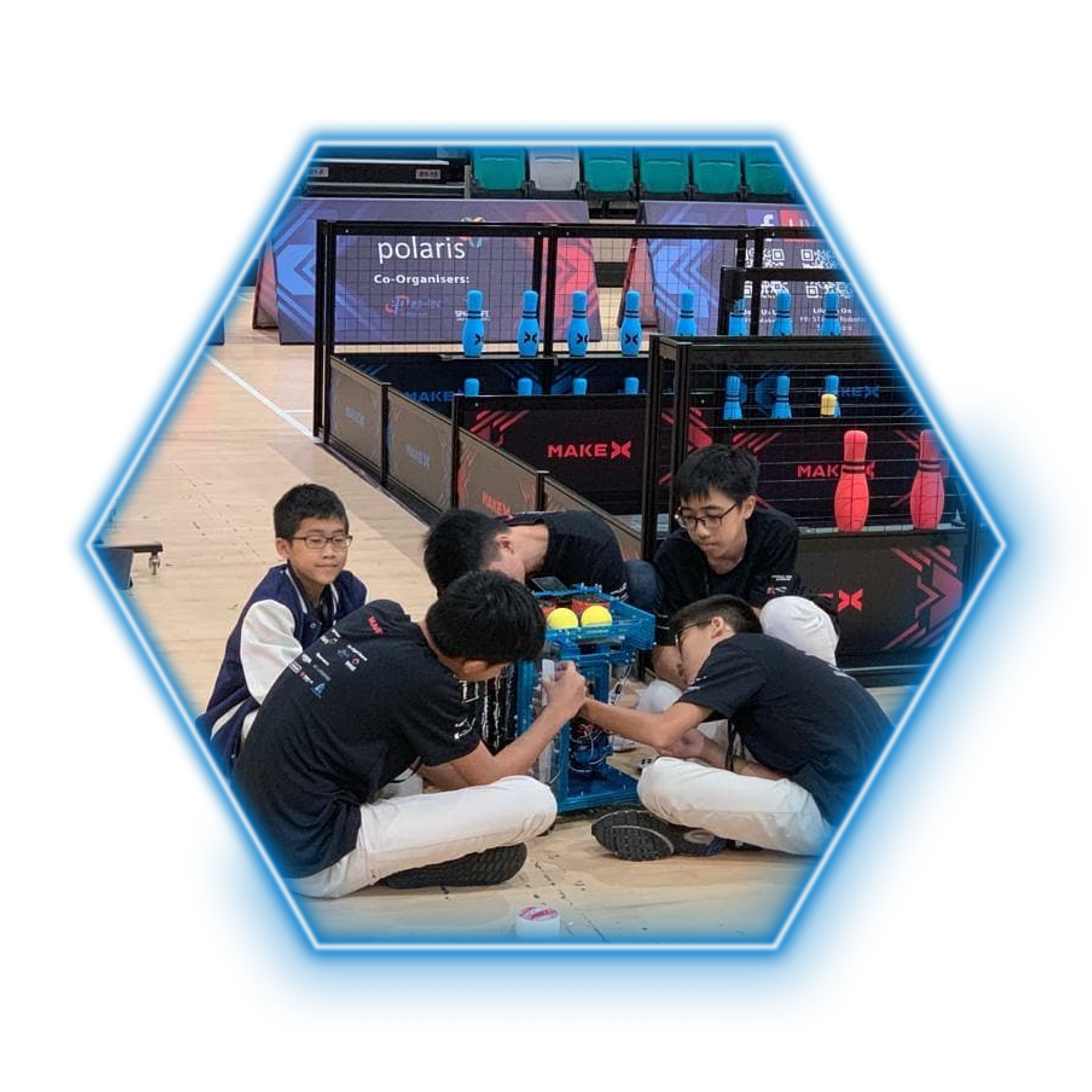 Our students in Guangzhou, China, working on their robot for the MakeX World Championship 2019.